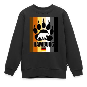 Hamburg Schwuler Bär - Kinder Premium Organic Sweatshirt - Schwarz - Vorne - AI Model Kid Female (0cm)