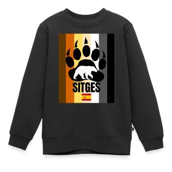 Semaine de l’ours de Sitges - Sweat Premium enfant bio - noir - Devant - AI Model Kid Female (0cm)