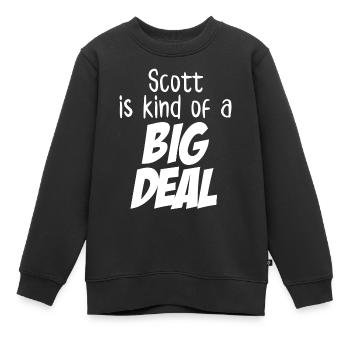 Scott ist irgendwie eine große Sache - Kinder Premium Organic Sweatshirt - Schwarz - Vorne - AI Model Kid Female (0cm)