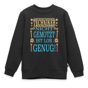 Techniker Schule Abschluss Fortbildung Ingenieur - Kinder Premium Organic Sweatshirt - Schwarz - Vorne - AI Model Kid Female (0cm)