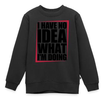 Aucune idée - Sweat Premium enfant bio - noir - Devant - AI Model Kid Female (0cm)