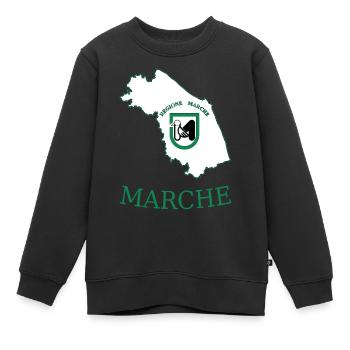 Marken - Kinder Premium Organic Sweatshirt - Schwarz - Vorne - AI Model Kid Female (0cm)