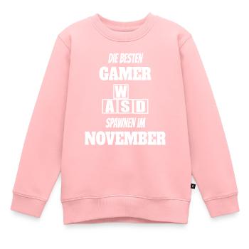Game Gaming Geburtstag November Konsole Controller - Kinder Premium Organic Sweatshirt - Rosa - Vorne - AI Model Kid Female (0cm)