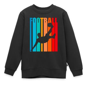 Fußballspieler - Kinder Premium Organic Sweatshirt - Schwarz - Vorne - AI Model Kid Female (0cm)