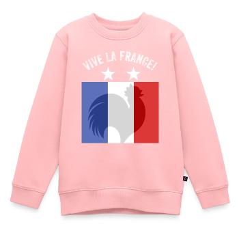 France - Sweat Premium enfant bio - rose - Devant - AI Model Kid Female (0cm)