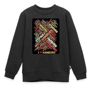Hamburg - Kinder Premium Organic Sweatshirt - Schwarz - Vorne - AI Model Kid Female (0cm)