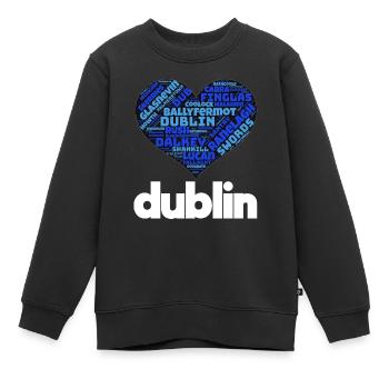 Dublin GAA - Kinder Premium Organic Sweatshirt - Schwarz - Vorne - AI Model Kid Female (0cm)