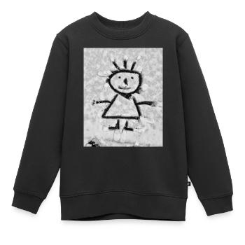 Vergänglichkeit - Kinder Premium Organic Sweatshirt - Schwarz - Vorne - AI Model Kid Female (0cm)