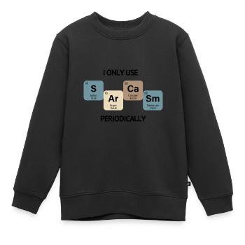 Sarkasmus retro - Kinder Premium Organic Sweatshirt - Schwarz - Vorne - AI Model Kid Female (0cm)