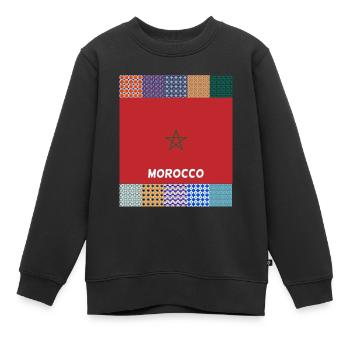 Marokko - Kinder Premium Organic Sweatshirt - Schwarz - Vorne - AI Model Kid Female (0cm)