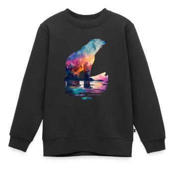 THE WILDLIFE KINGS - Le Roi des Glaces (Shape) - Sweat Premium enfant bio - noir - Devant - AI Model Kid Female (0cm)