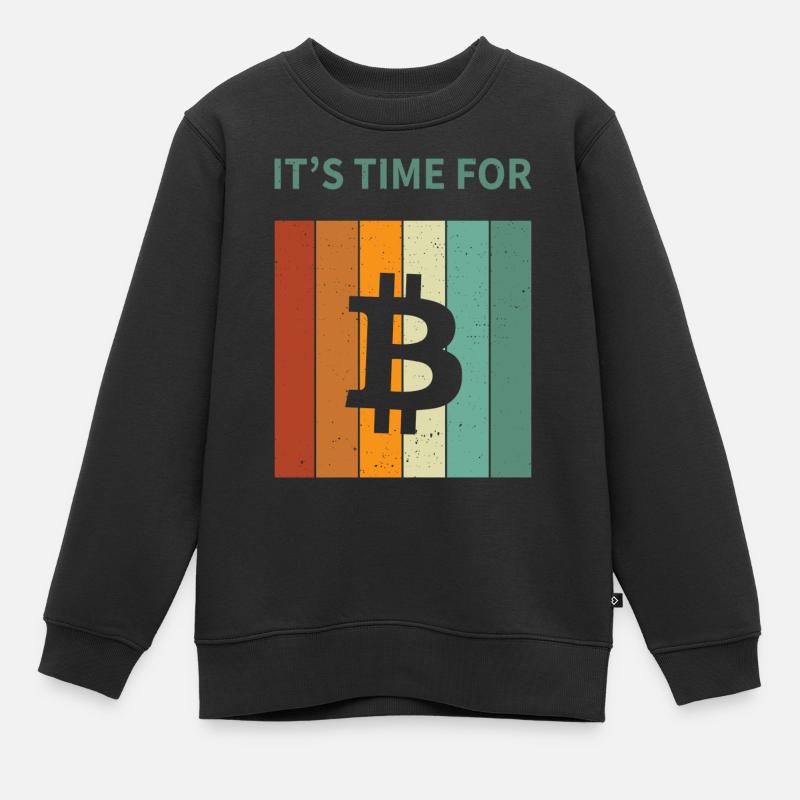 Bitcoin - Kinder Premium Organic Sweatshirt - Schwarz