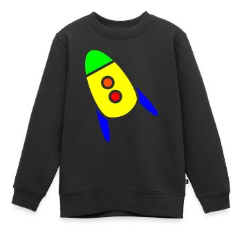 rocket enfant ok - Sweat Premium enfant bio - noir - Devant - AI Model Kid Female (0cm)