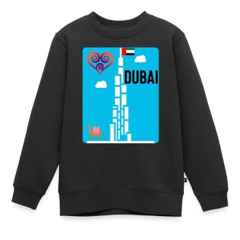 Dubai - Kinder Premium Organic Sweatshirt - Schwarz - Vorne - AI Model Kid Female (0cm)