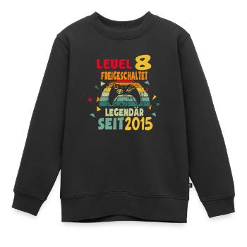8. Geburtstag Kinder Gaming Gamer Zocker Geschenk - Kinder Premium Organic Sweatshirt - Schwarz - Vorne - AI Model Kid Female (0cm)