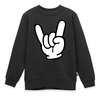 Jupe Main - Sweat Premium enfant bio - noir - Devant - AI Model Kid Female (0cm)