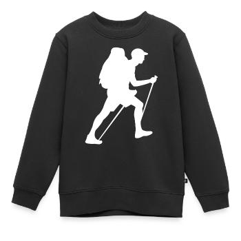 Wandern | Wanderer - Kinder Premium Organic Sweatshirt - Schwarz - Vorne - AI Model Kid Female (0cm)