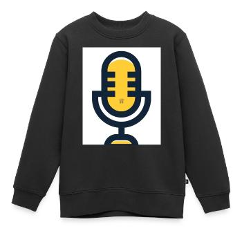 Mikrofon - Kinder Premium Organic Sweatshirt - Schwarz - Vorne - AI Model Kid Female (0cm)