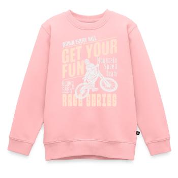 Bike Vintage Design - Kinder Premium Organic Sweatshirt - Rosa - Vorne - AI Model Kid Female (0cm)