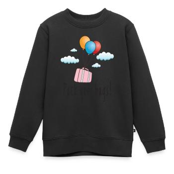 Faites vos valises et partez en vacances - Sweat Premium enfant bio - noir - Devant - AI Model Kid Female (0cm)