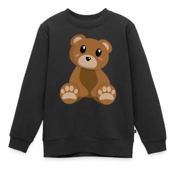Bär - Kinder Premium Organic Sweatshirt - Schwarz - Vorne - AI Model Kid Female (0cm)