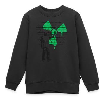 Énergie nucléaire Oui s’il vous plaît, oui à l’énergie nucléaire - Sweat Premium enfant bio - noir - Devant - AI Model Kid Female (0cm)