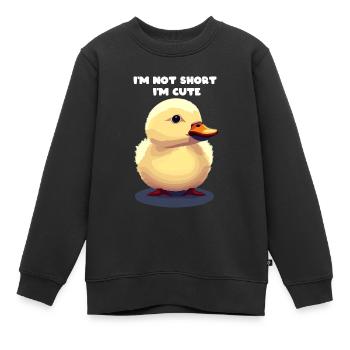 Caneton Mignon Mignon Mignon - Sweat Premium enfant bio - noir - Devant - AI Model Kid Female (0cm)