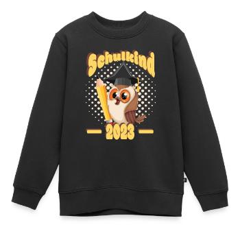 Kindergarten Einschulung 1. Schultag Schulanfang - Kinder Premium Organic Sweatshirt - Schwarz - Vorne - AI Model Kid Female (0cm)