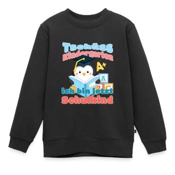 Kindergarten Einschulung 1. Schultag Schulanfang - Kinder Premium Organic Sweatshirt - Schwarz - Vorne - AI Model Kid Female (0cm)