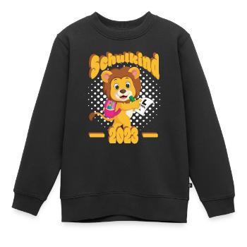 Kindergarten Einschulung 1. Schultag Schulanfang - Kinder Premium Organic Sweatshirt - Schwarz - Vorne - AI Model Kid Female (0cm)
