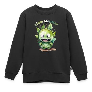 Kleine Monster 2 - Kinder Premium Organic Sweatshirt - Schwarz - Vorne - AI Model Kid Female (0cm)