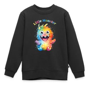 Kleines Monster 5 - Kinder Premium Organic Sweatshirt - Schwarz - Vorne - AI Model Kid Female (0cm)