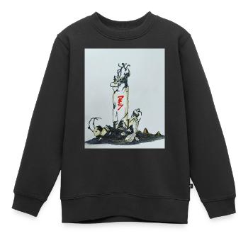 Destruction - Kids Premium Organic Sweatshirt - black - Front - AI Model Kid Female (0cm)