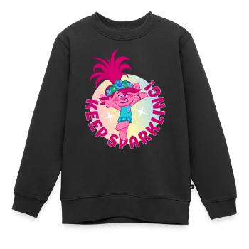 Trolls Poppy Keep Sparkling - Kinder Premium Organic Sweatshirt - Schwarz - Vorne - AI Model Kid Female (0cm)