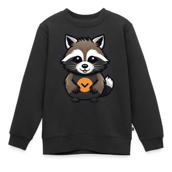 Crèche douce v2 - Sweat Premium enfant bio - noir - Devant - AI Model Kid Female (0cm)