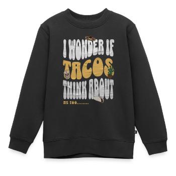 Taco - Kinder Premium Organic Sweatshirt - Schwarz - Vorne - AI Model Kid Female (0cm)