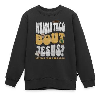 Taco - Kinder Premium Organic Sweatshirt - Schwarz - Vorne - AI Model Kid Female (0cm)