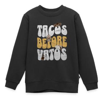 Taco - Kinder Premium Organic Sweatshirt - Schwarz - Vorne - AI Model Kid Female (0cm)