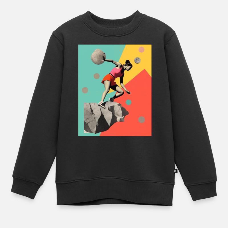 Grimpez comme une fille ! - Sweat Premium enfant bio - noir