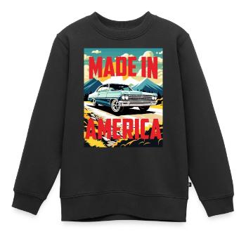 NOVA FABRIQUÉ EN AMÉRIQUE - Sweat Premium enfant bio - noir - Devant - AI Model Kid Female (0cm)
