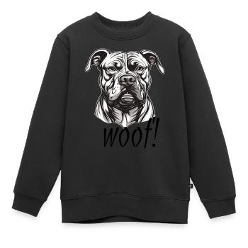 Trame - Sweat Premium enfant bio - noir - Devant - AI Model Kid Female (0cm)
