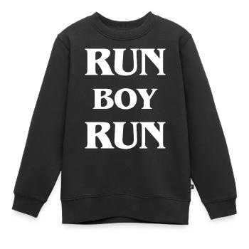 Marathon Running Jogging - Kinder Premium Organic Sweatshirt - Schwarz - Vorne - AI Model Kid Female (0cm)
