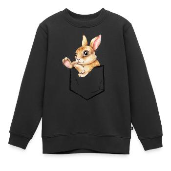 Süses Häschen - Kinder Premium Organic Sweatshirt - Schwarz - Vorne - AI Model Kid Female (0cm)