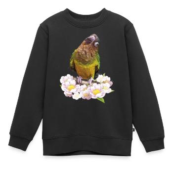 La perruche Dirtyface - Sweat Premium enfant bio - noir - Devant - AI Model Kid Female (0cm)