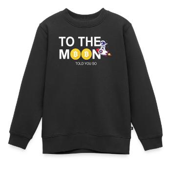 Bitcoin Chart To The Moon - Kinder Premium Organic Sweatshirt - Schwarz - Vorne - AI Model Kid Female (0cm)