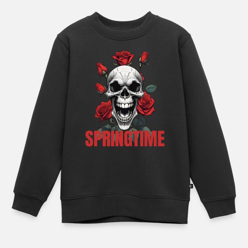 Springtime - Kids Premium Organic Sweatshirt - black