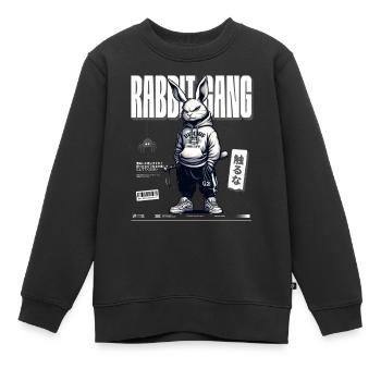 Rabbit Gang - Kinder Premium Organic Sweatshirt - Schwarz - Vorne - AI Model Kid Female (0cm)