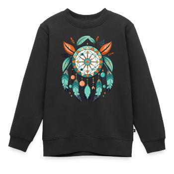 Attrape-rêves - Sweat Premium enfant bio - noir - Devant - AI Model Kid Female (0cm)