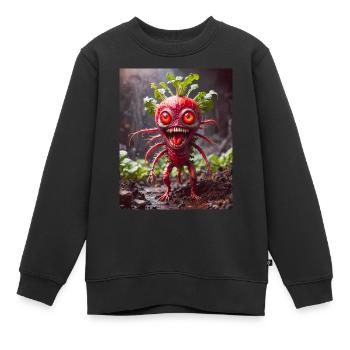 légumes chute Apocalypse Monstre mauvais radis - Sweat Premium enfant bio - noir - Devant - AI Model Kid Female (0cm)