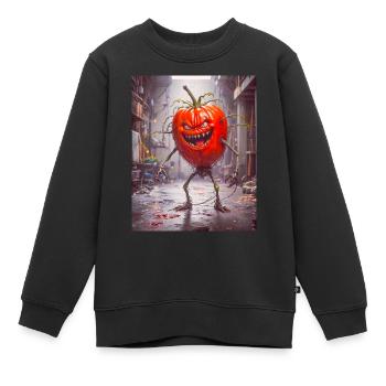 légumes tomate mutante Transformation de monstre - Sweat Premium enfant bio - noir - Devant - AI Model Kid Female (0cm)